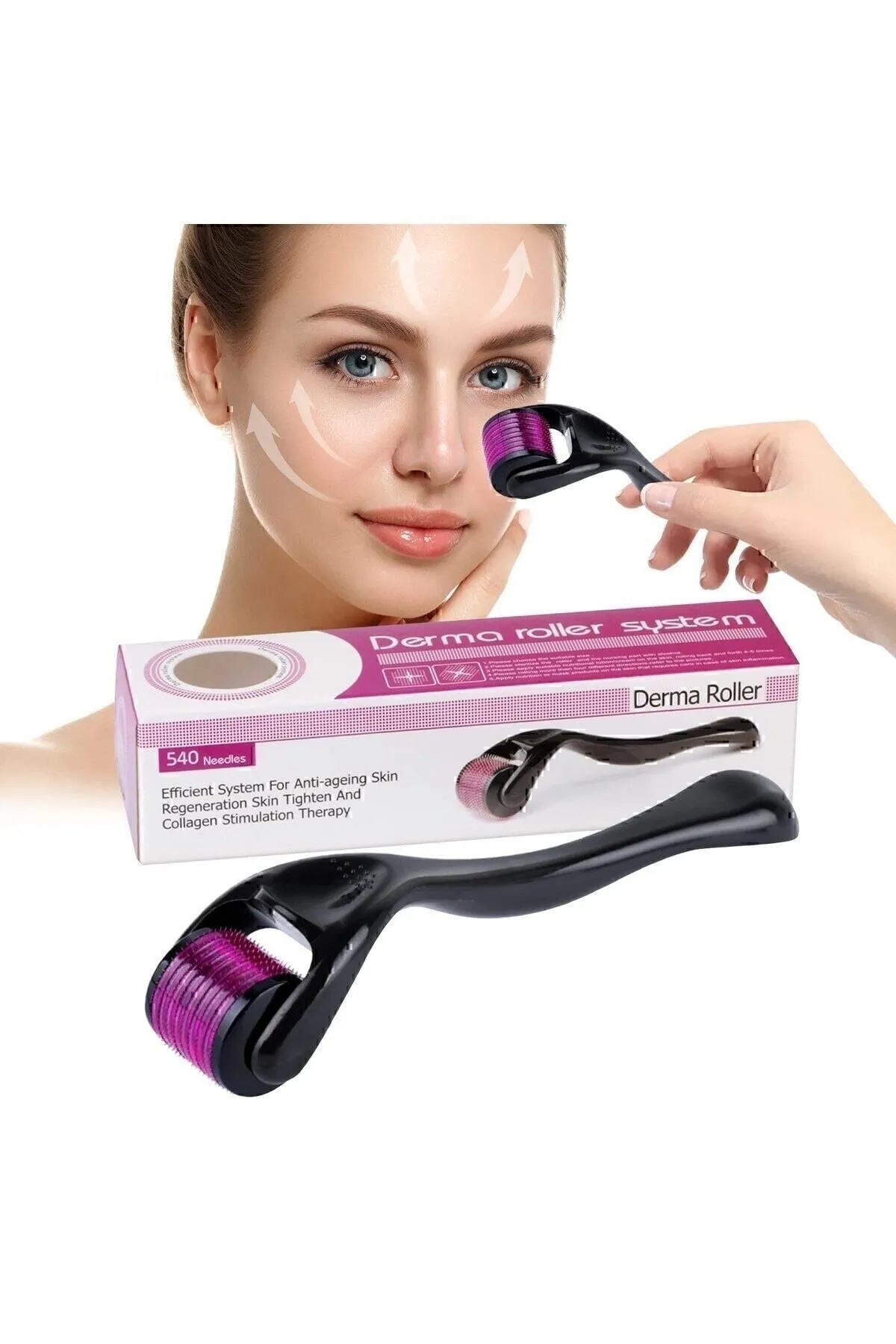 Dermaroller  Titanyum Uçlu 540 Iğneli Derma Roller 0.5 Mm Iğne